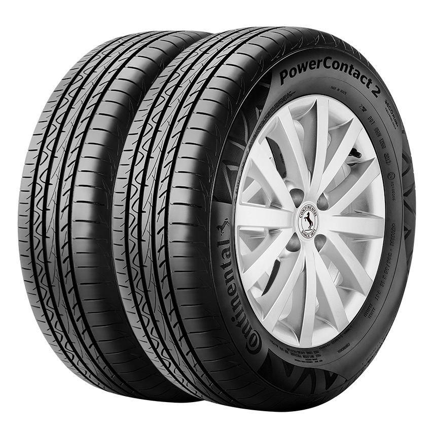 Kit 02 Pneus Continental 195/55R16 87H FR ContiPowerContact